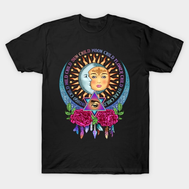 Star Child Wild Child - Full Color T-Shirt by brigidashwood